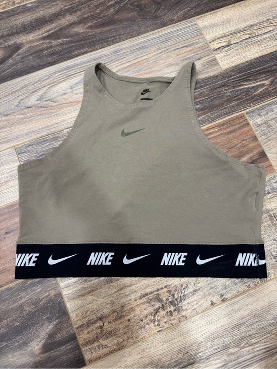 Nike Tops - Nike Olive Green Cropped Sports Tank